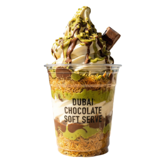 Dubai Chocolate Soft Serve